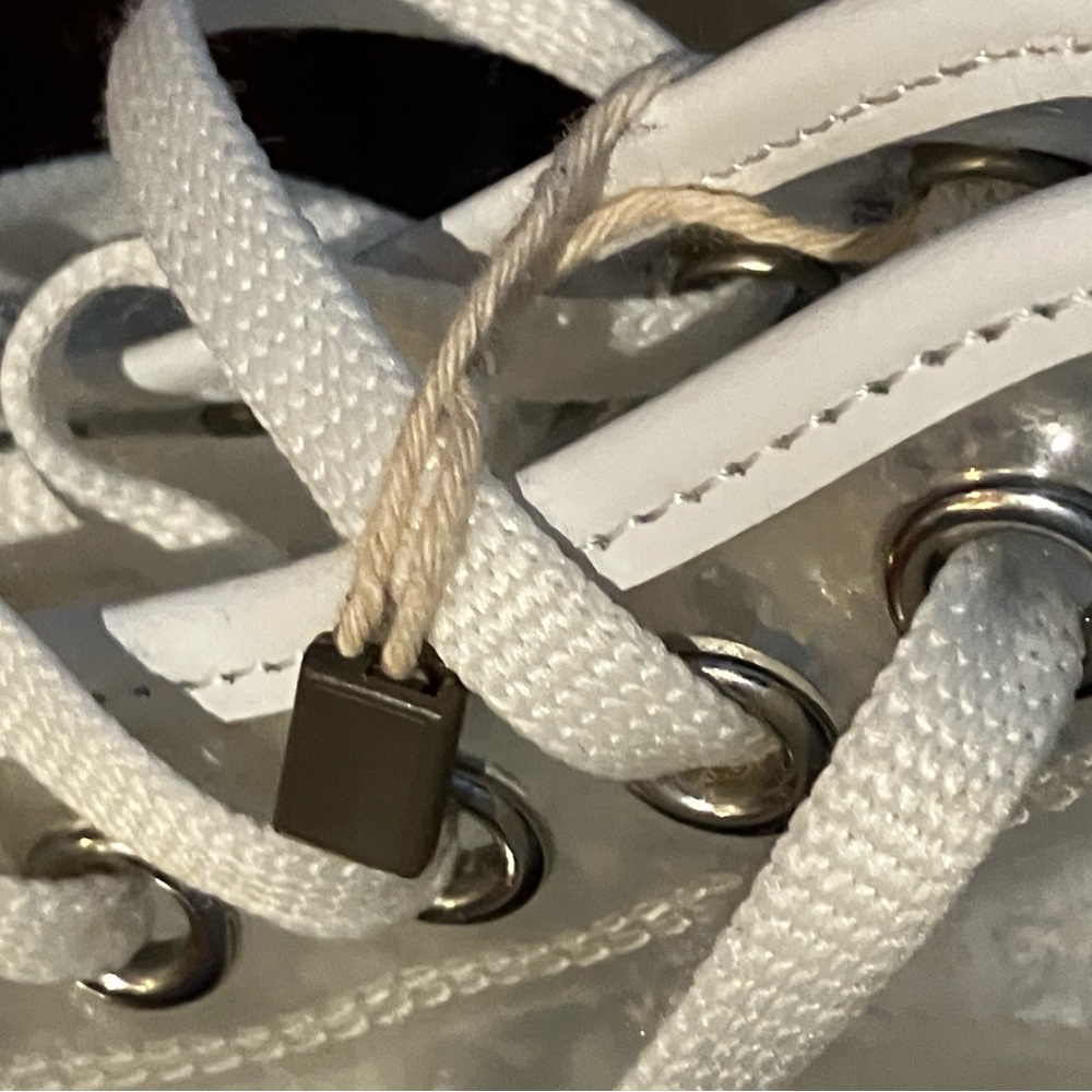 MAISON MARGIELA Tabi Leather-trimmed Pvc Split-toe Sneakers In Clear - Picture 3 of 13
